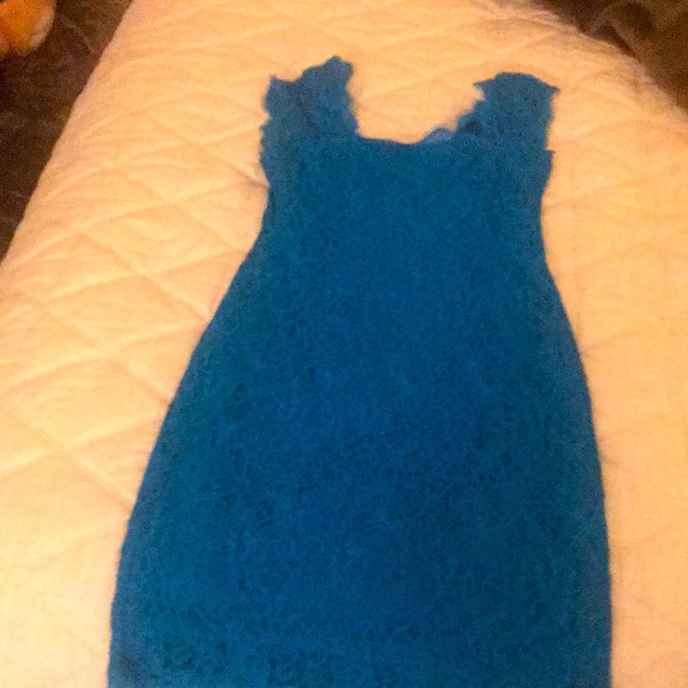Blue lace dress